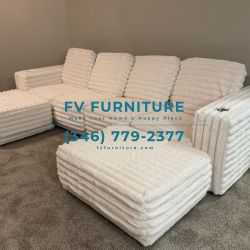 Brand New! Double Chaise Beige Sectional! Same day Delivery 