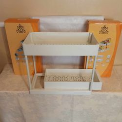 2 - Tiered Cabinet Organizer With Drawer