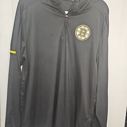 Adidas Boston Bruins Lg 1/4 Zip Pullover Shirt Mens