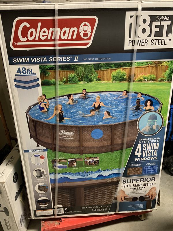 coleman 18 ft round pool