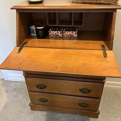 Solid Wood Vintage Secretary Desk / Dresser