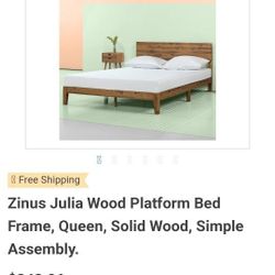Bedframe Wood Queen Size Brand: Zinus Julia