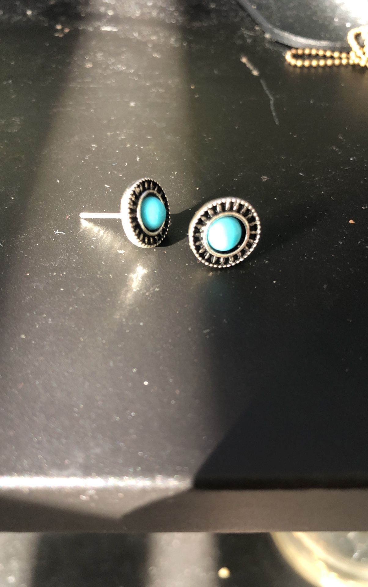 silver and turquoise earings