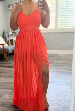 Maxi coral dress