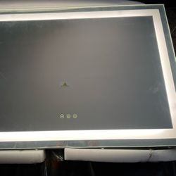 LED Vanity Mirror w/ Lights – 32” x 22” – Black