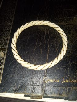 Beautiful Bangle Bracelet With 14 Karat Gold Wire Looping Around Stamped 14k