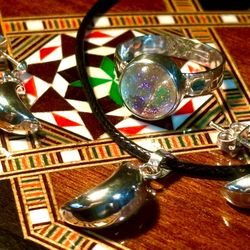 Celestial Handmade Sterling Silver Jewelry Set Ring / Pendant / Earrings