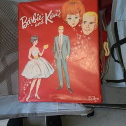 Original Barbie, Ken And Friend Doll With Case