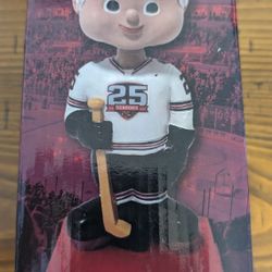 Rockford IceHogs Vintage White Jersey Bobblehead AHL Hockey