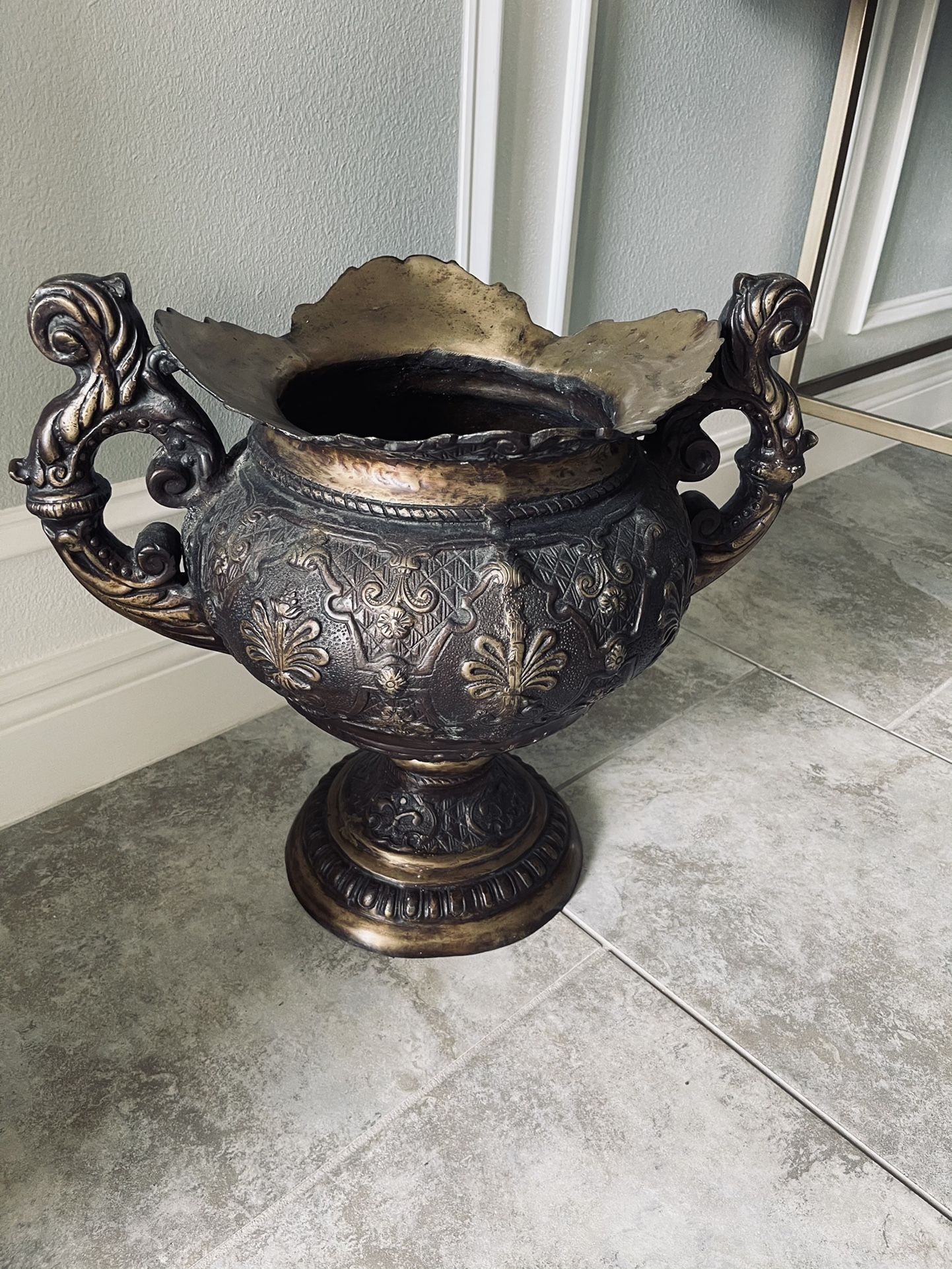 Solid Brass Vase 