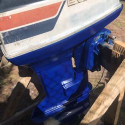 Evinrude 50 Hp  Long Shaft Remote Shift  Electric Start No Controls Outboard Motor 