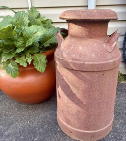 Large, Heavy, Vintage, Rustic, Farmhouse Milk Can