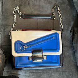 Versace Purse : Model : DBFF685 : Color : White Blue Red & Black