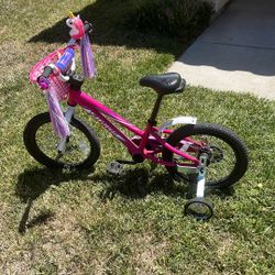 Kids Girl Bike With Training Wheels 