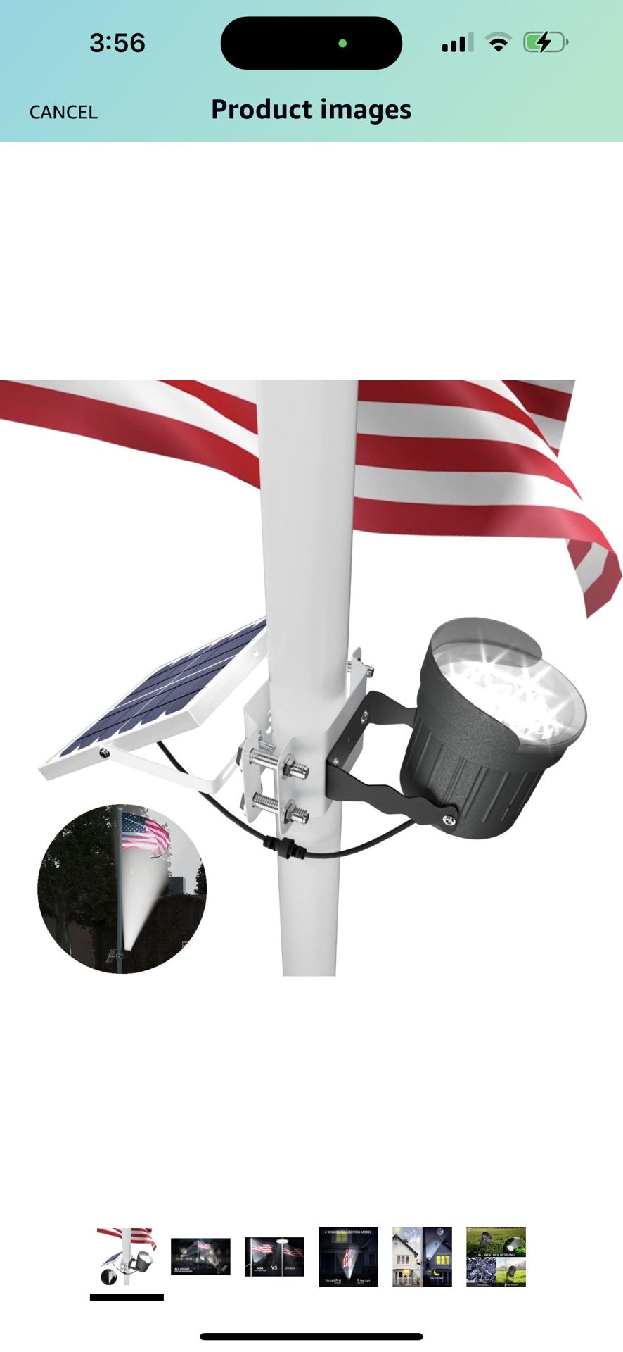 Solar Flag Pole Light Outdoor, Brightest Flag Pole Light Solar Powered, American Flag Coverage Led Solar Flag Pole Lights Outdoor Dusk to Dawn fit 1''