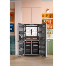 GE CAFE Refrigerator  22.9 Cu Ft Counter-Depth Quad-Door