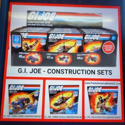 GI JOE 3PC CONSTRUCTION SETS