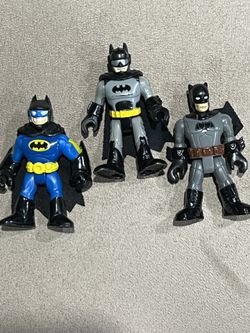 DC Comics Imaginext Figure Set of 3 Batman Blue Black Grey