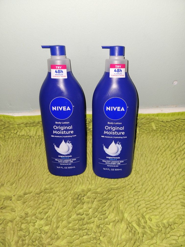2 Nivea Body Lotion 16.9oz Original Moisture 