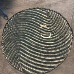 Wavy Patterned Glass Platter 