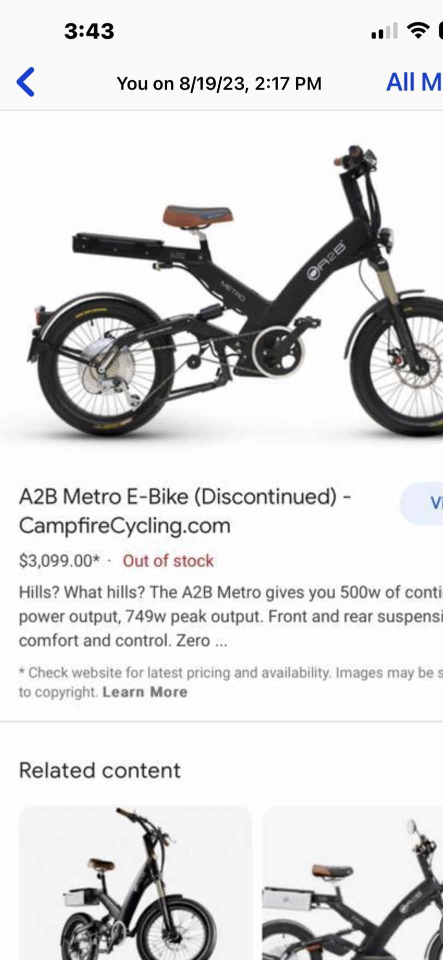 A2B Metro Electric Bike for Sale in Fort Lauderdale, FL OfferUp