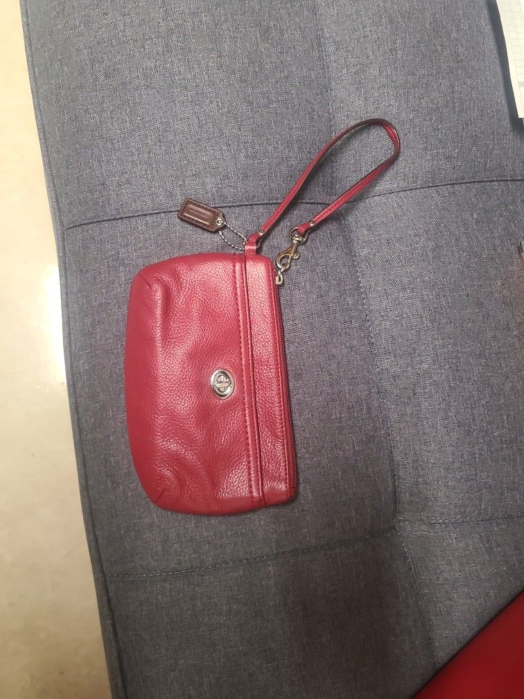 Coach Red wristlet
