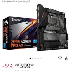 motherboard gaming z590 Aorus, i5 11500.