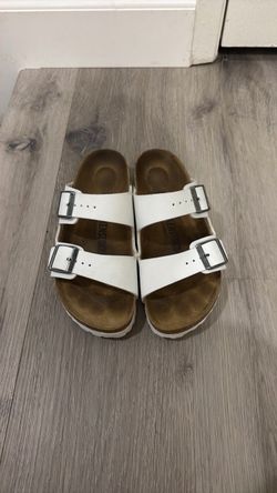 Women white Birkenstocks Arizona sandals size 36