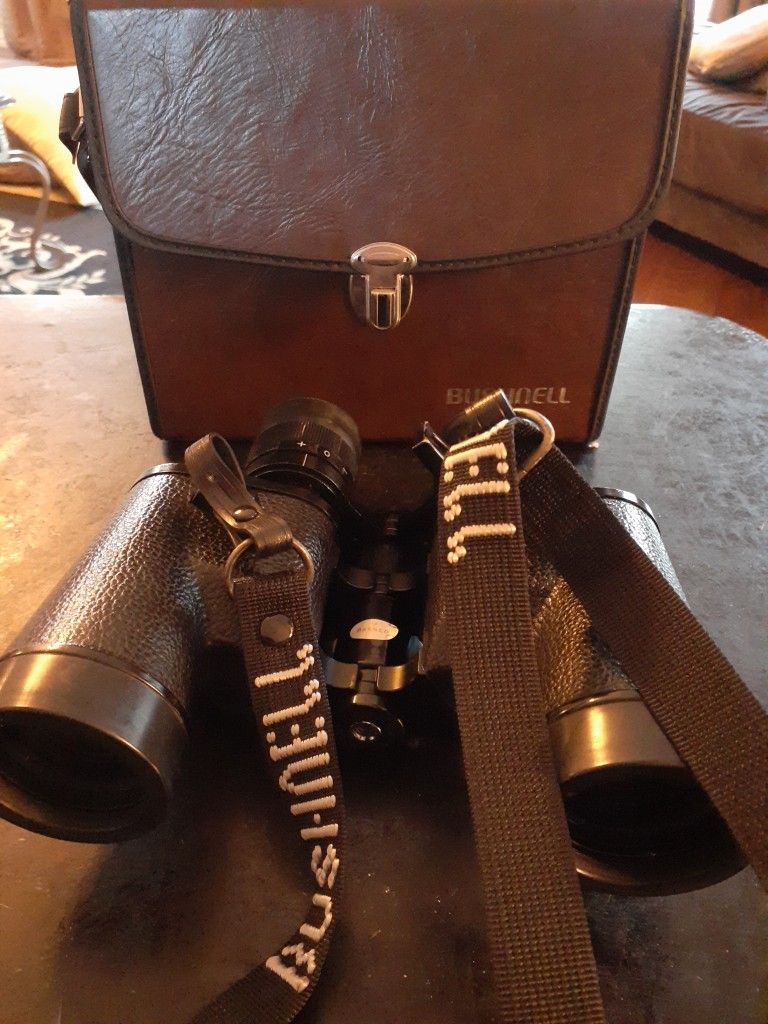 1950s Bushnell Insta Focus Zoom Binoculars 7 X 21 5.5°at 7X in Original Case