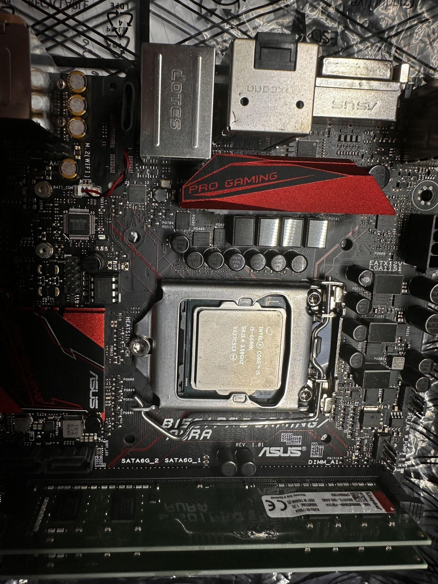 Asus Itx Mobo With 6600k And Ram Working Great
