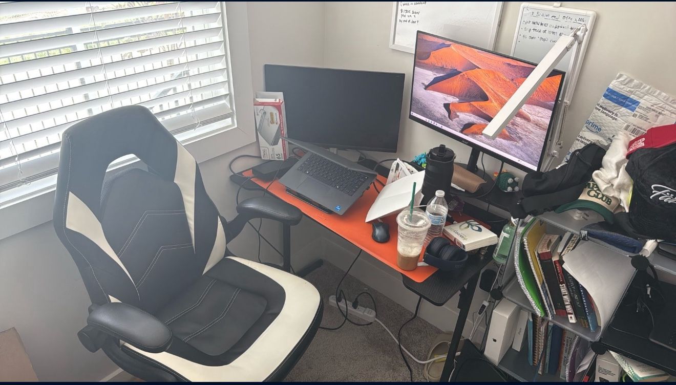 Gaming Chair, Desk And 1 Monitor Brand Is Acer)