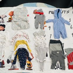 Variety Of Newborn & 0-3 Month Clothes  