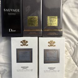 Cologne collection 1 Dior Sauvage 2 Tom Ford Tobacco Vanille  2 Creed Silver Mountain Water all 100ML