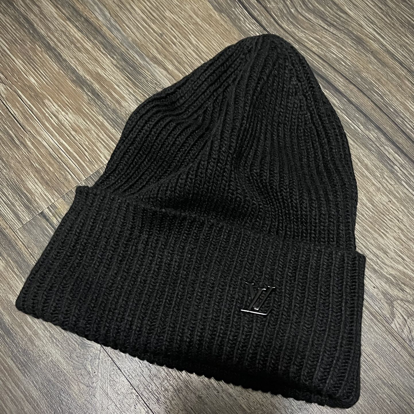 LOUIS VUITTON Bonnet LV Ahead Beanie Knit Hat Black MP3246 for