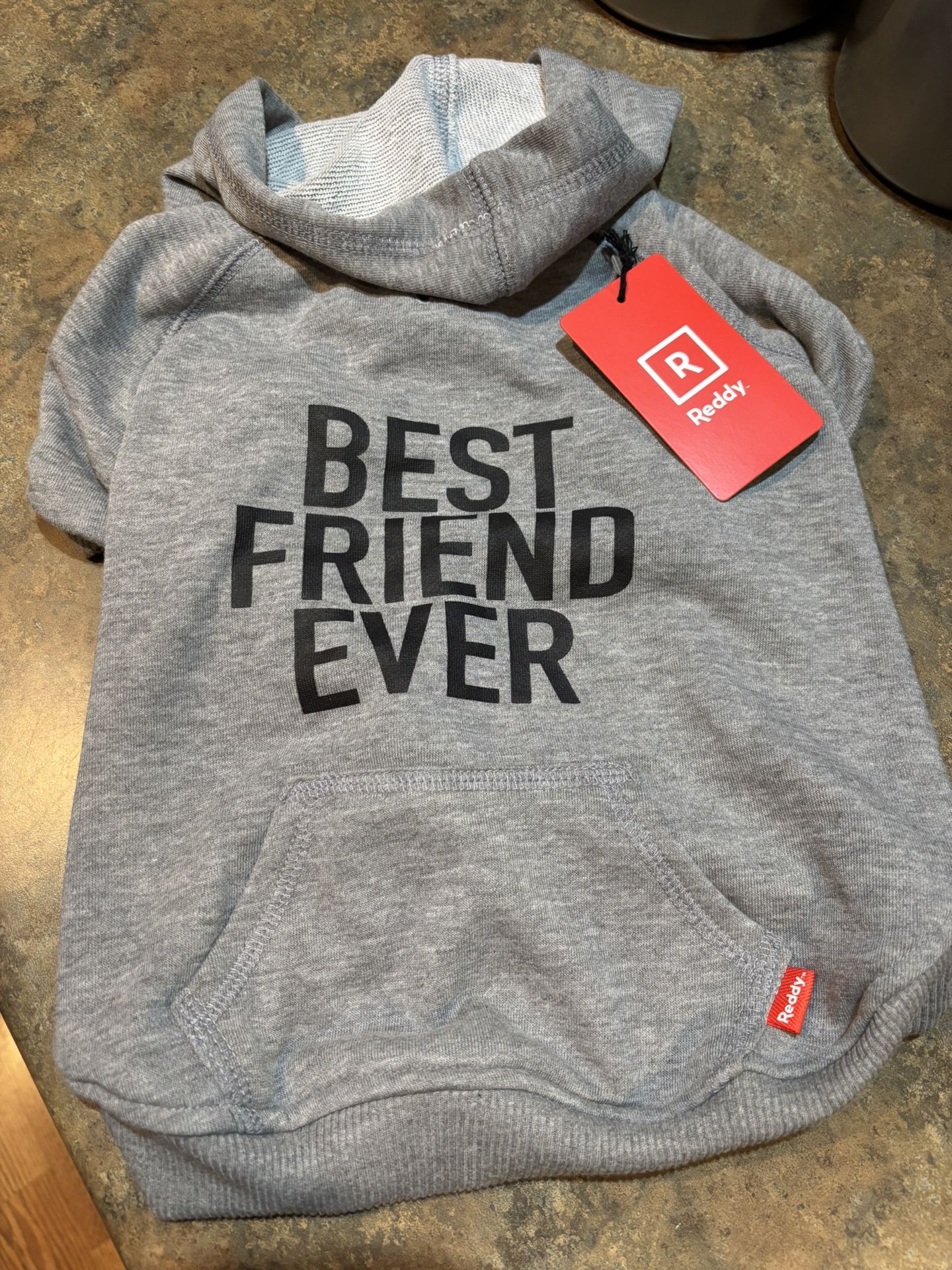 Dog Hoodie. Reddy. Dog Sweatshirt. New. Medium Best Friend Ever
