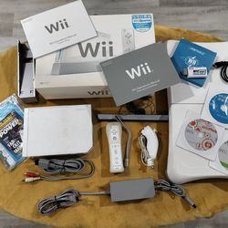 Nintendo Wii with Box and HDMI Adapter