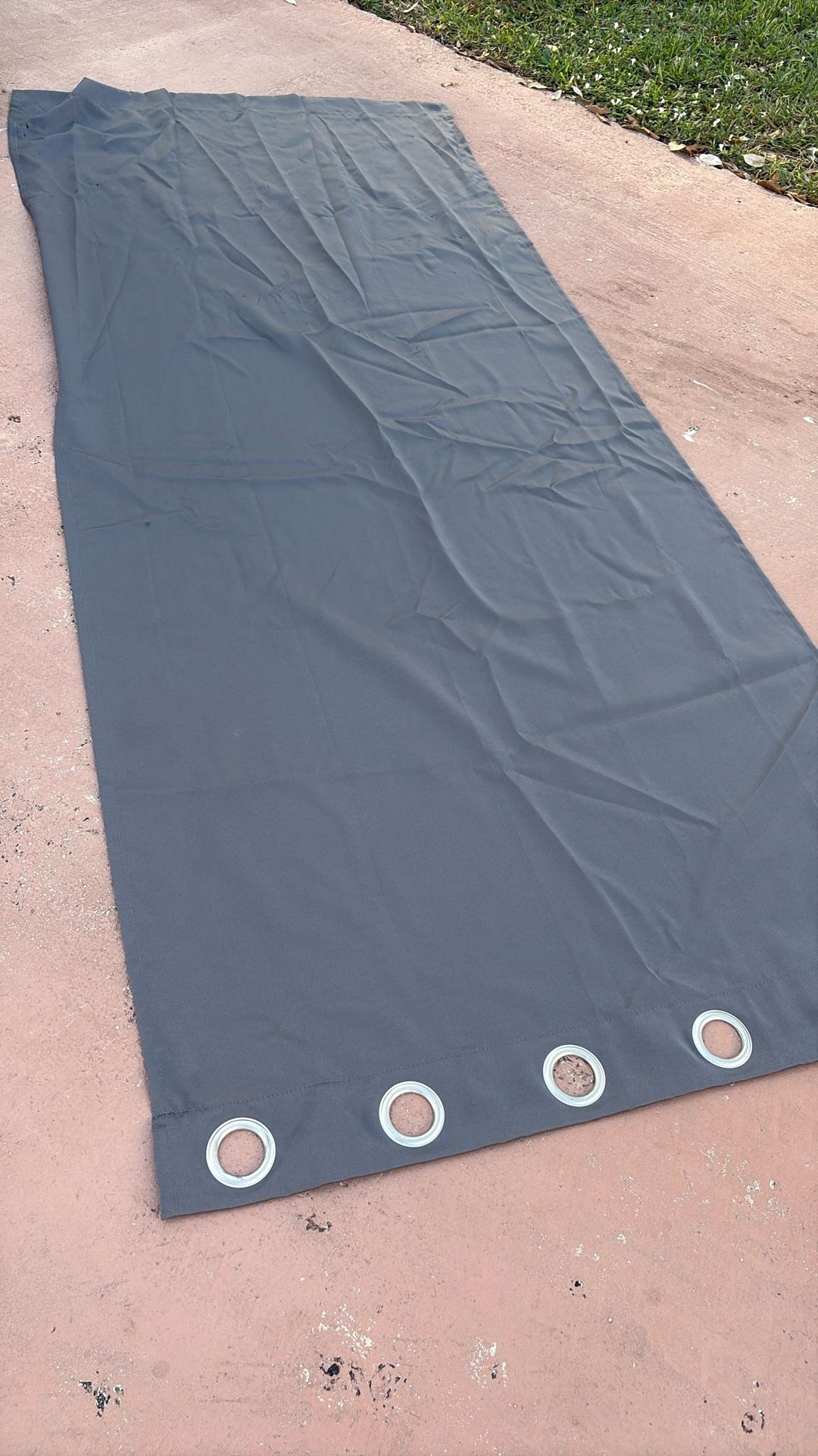 Set Of 6 Gray Panel Curtains