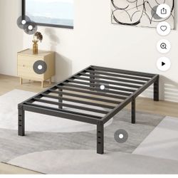 Black Twin Metal Platform Bed