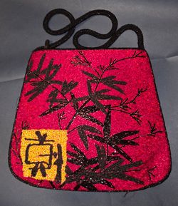 CHICO'S Japanese style beaded purse
