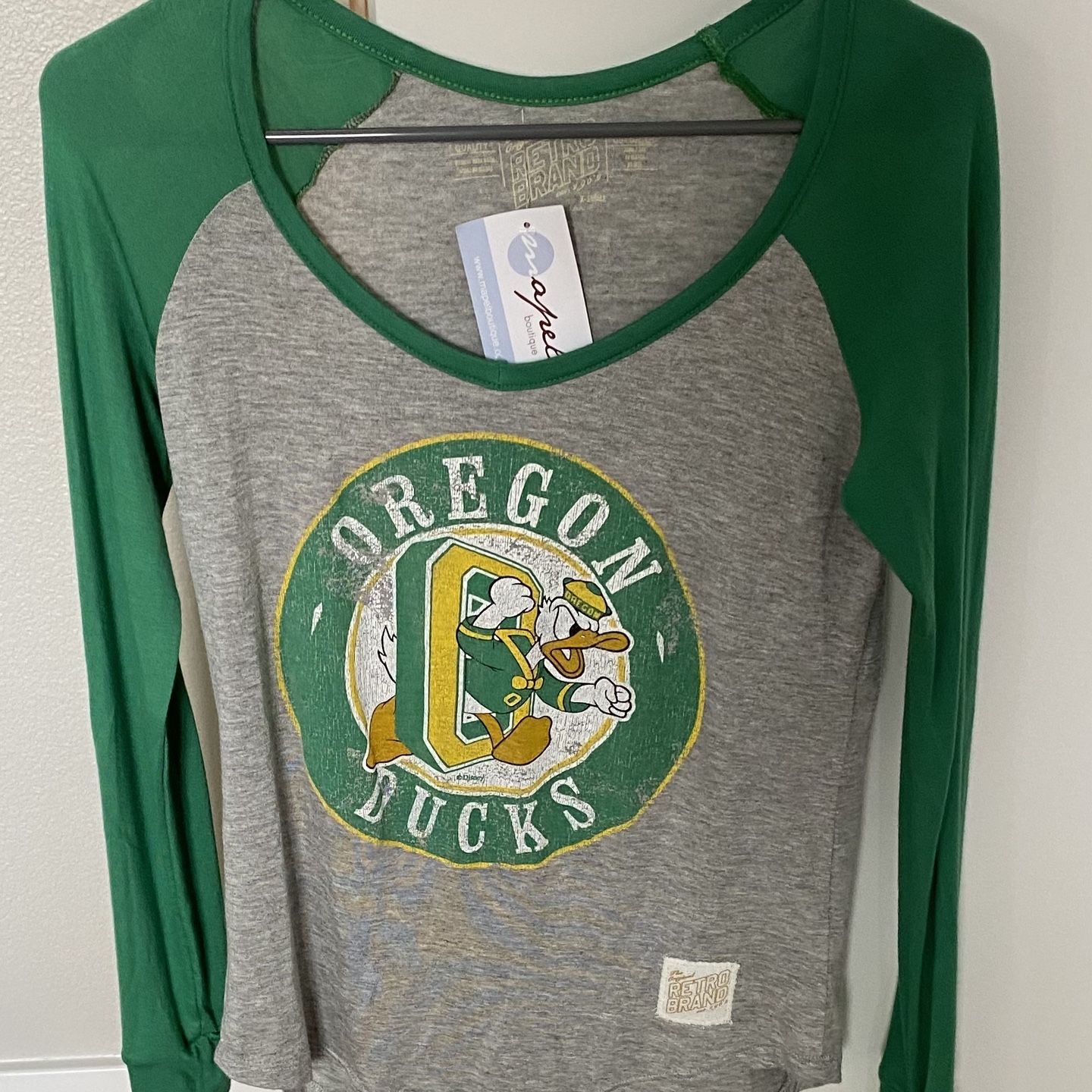 Womens Oregon Ducks Retro Brand Shirt XS