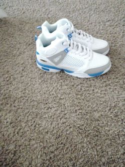 Mens Fubu white silver royal blue