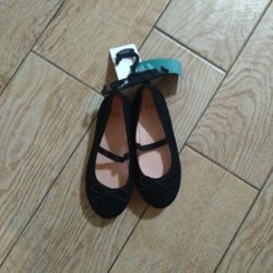 Girls Black Flats