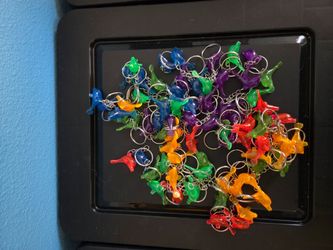 78 Dolphin Keychains – Assorted Colors – Party Favors, Classroom Prizes
