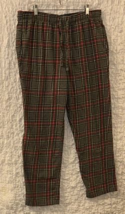Eddie Bauer: Plaid Lounge Pants, Cotton Flannel, Pockets, Size: Large