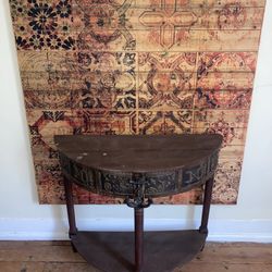 Nador (Natural Pine Wood Painting) w/ Antique Table.