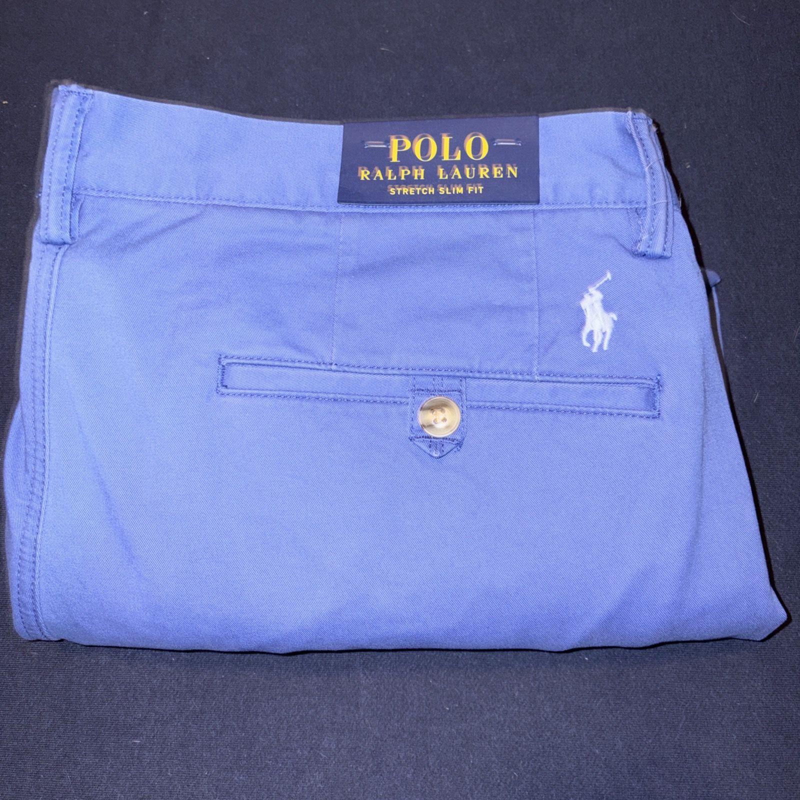 NWT Polo Ralph Lauren Light Blue Stretch Slim Fit Pants Size 38x32 Men's