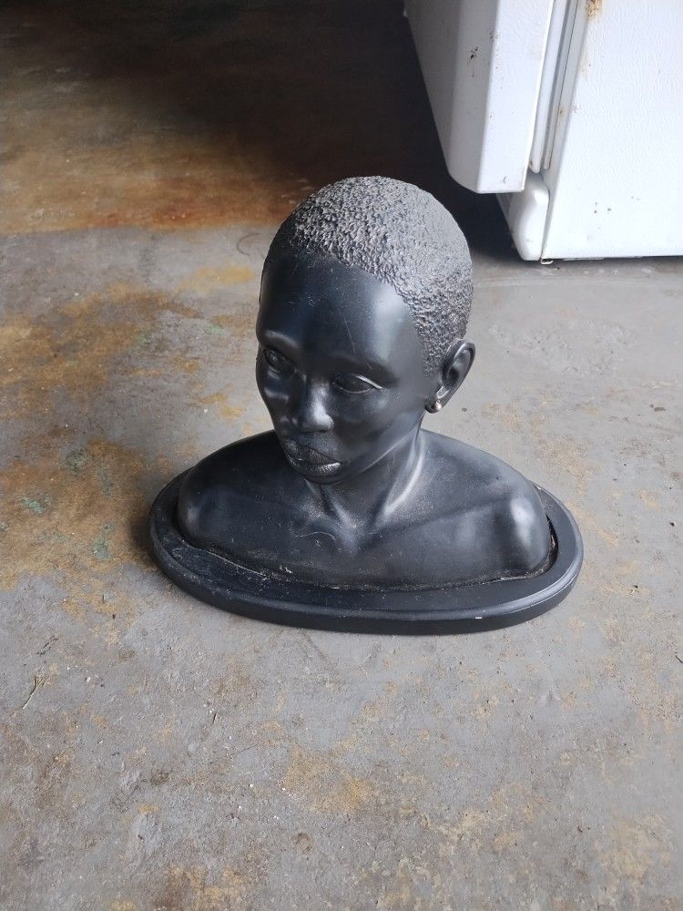 Hand Carved Bust Of An American Woman,