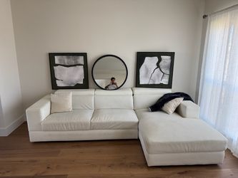 City Furniture Maxwell White Sectional w/ Chaise – $1,800 Retail