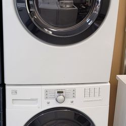 Kenmore Front Loading Washer And Stackable Gas Dryer Set 