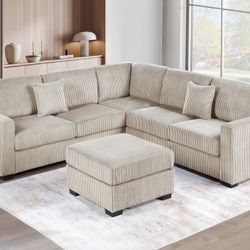 4-Piece Sectional Set W/ Ottoman